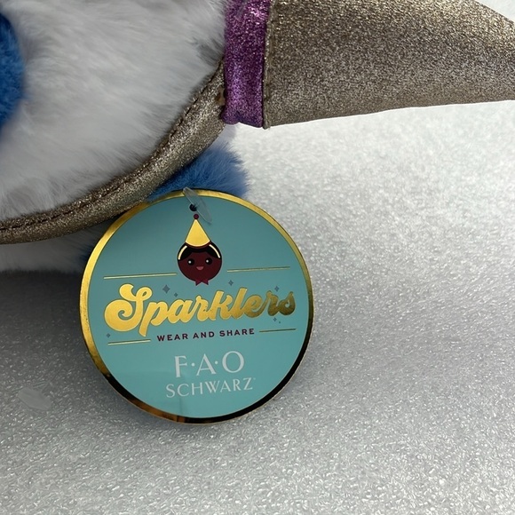 🆕 FAO Schwarz Sparklers Wear and Share Plush Panda Bear Birthday Blue/White - Picture 7 of 11